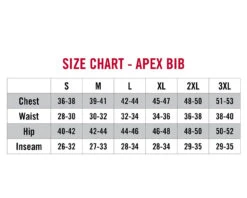 Striker Ice - Men's Apex Bib - Smoke -Fishing Supplies Store 62110XX Apex Bib Size Chart 1800x1800 92757.1629906070