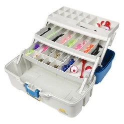 Plano Ready Set Fish Three-Tray Tackle Box - Aqua Blue/Tan - PMC620310