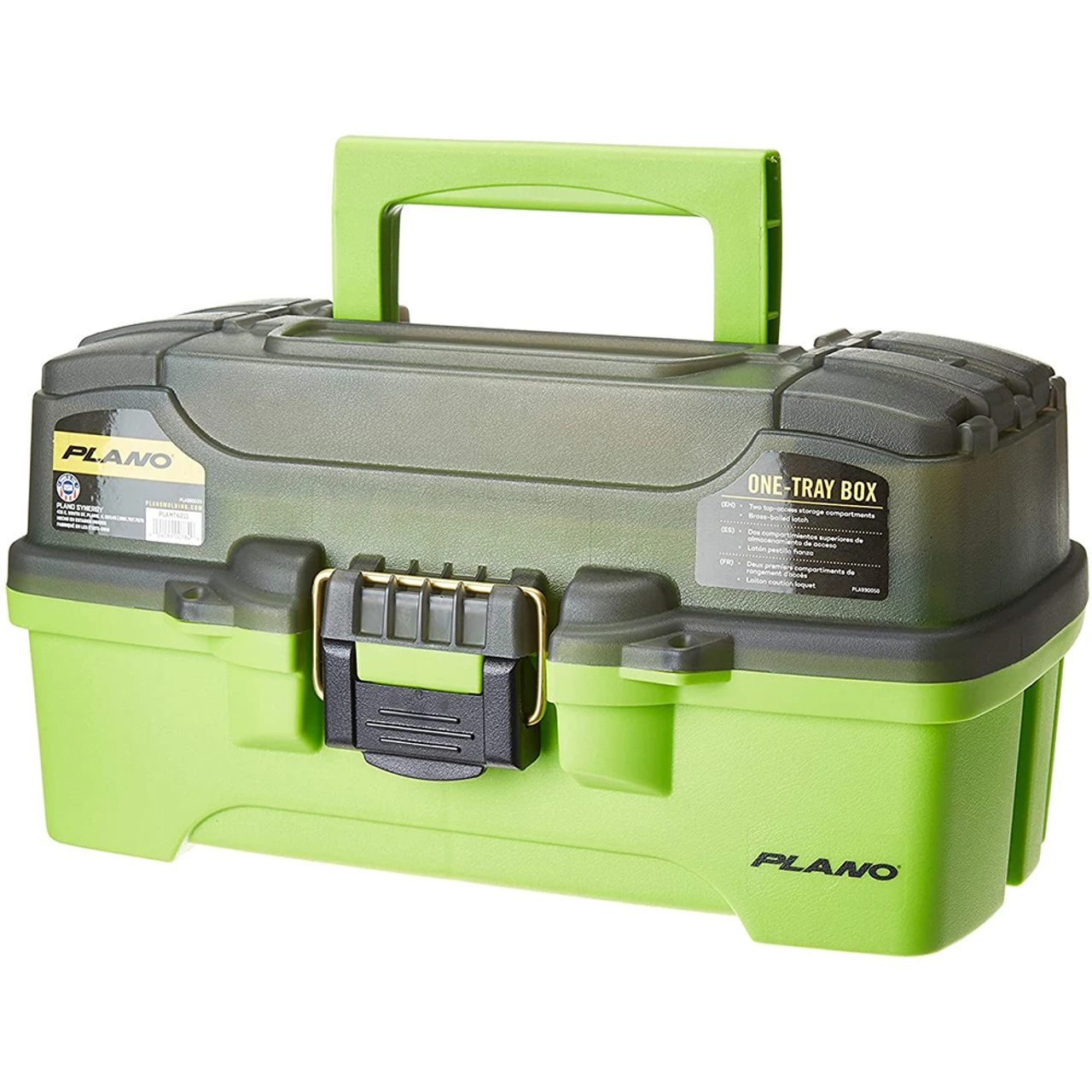 Plano 1-Tray Tackle Box W/Dual Top Access - Smoke & Bright Green 4 Plano 1-Tray Tackle Box W/Dual Top Access - Smoke & Bright Green - Image 2