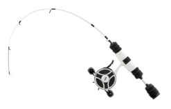 13 Fishing - FreeFall Ghost / Fate V3 Ice Combo 27" L (Light) - Tickle Stick Tip With Tennessee Handle And Evolve Reel Wraps - RH Retrieve