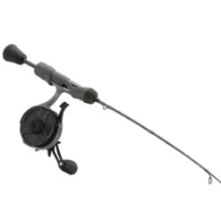 13 Fishing - FreeFall Ghost Stealth Edition Ice Combo 30" UL - FF Ghost + Tickle Stick (Reel Seat Handle - Left Hand - Black/Grey Camo -Fishing Supplies Store Ghost Stealth Combo 1 52833.1666708130