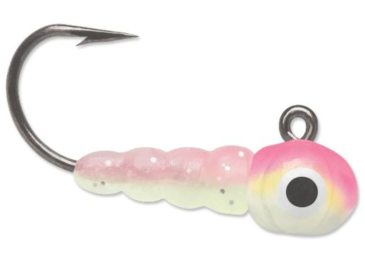 VMC LVJ Larvae Jig - Pink Chartreuse Glow 3 VMC LVJ Larvae Jig - Pink Chartreuse Glow