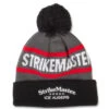 StrikeMaster® Pom Beanie - Black Grey Red 2 StrikeMaster® Pom Beanie - Black Grey Red -Fishing Supplies Store SMBEANIE2 30106.1601044134