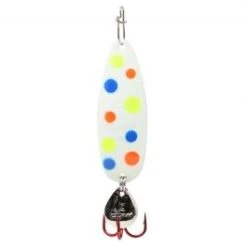 Clam Pro Tackle Ribbon Leech Flutter Spoon -Fishing Supplies Store ribbon leech spoon glow white wonderbread 1