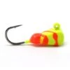Clam Dave Genz Drop Kick - Swirl Jig 1 Clam Dave Genz Drop Kick - Swirl Jig -Fishing Supplies Store swirl drop kick chartreuse orange