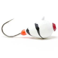 Clam Swirl Drop -Fishing Supplies Store swirl drop white black