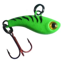 Kenders Tungsten T-Rip Mini Vibe Bait - 1/2" - Green Tiger Glow